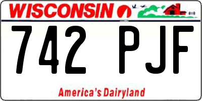 WI license plate 742PJF