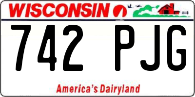WI license plate 742PJG