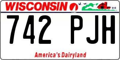 WI license plate 742PJH
