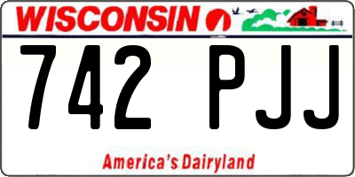 WI license plate 742PJJ