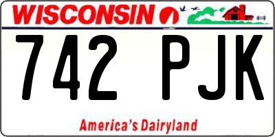WI license plate 742PJK