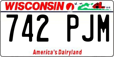 WI license plate 742PJM
