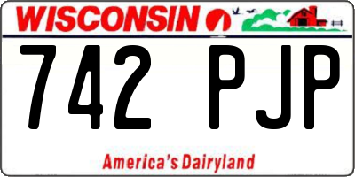 WI license plate 742PJP