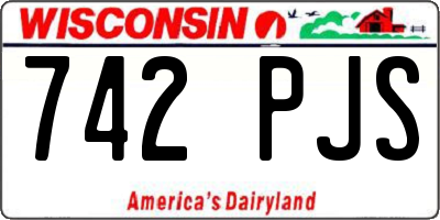 WI license plate 742PJS