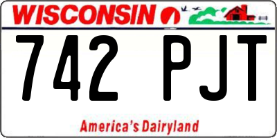 WI license plate 742PJT