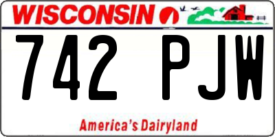 WI license plate 742PJW