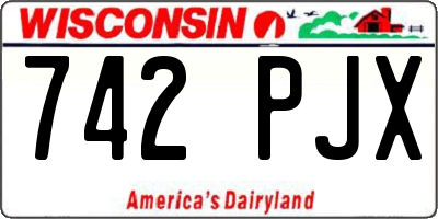 WI license plate 742PJX