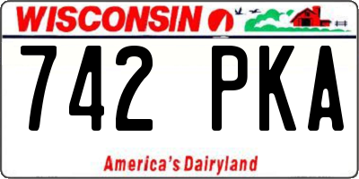 WI license plate 742PKA