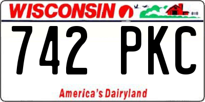 WI license plate 742PKC