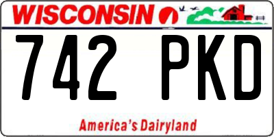 WI license plate 742PKD