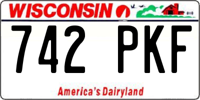 WI license plate 742PKF
