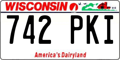 WI license plate 742PKI
