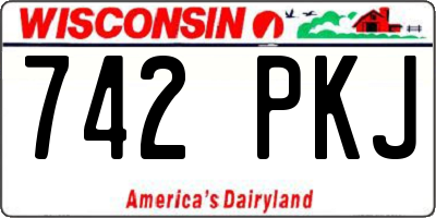 WI license plate 742PKJ
