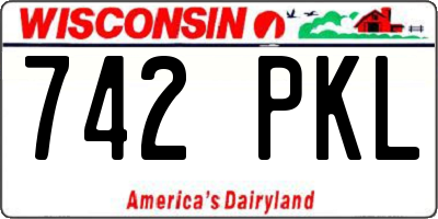 WI license plate 742PKL