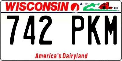 WI license plate 742PKM
