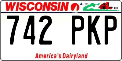 WI license plate 742PKP