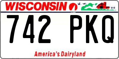 WI license plate 742PKQ