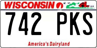 WI license plate 742PKS