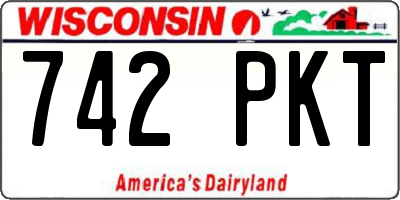 WI license plate 742PKT