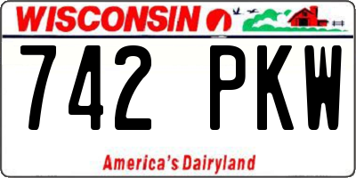 WI license plate 742PKW