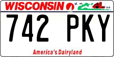 WI license plate 742PKY