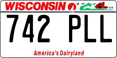 WI license plate 742PLL