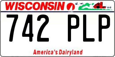 WI license plate 742PLP