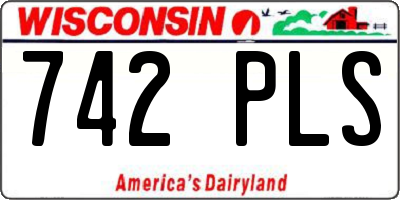 WI license plate 742PLS