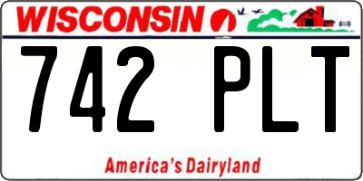 WI license plate 742PLT