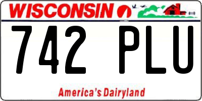 WI license plate 742PLU