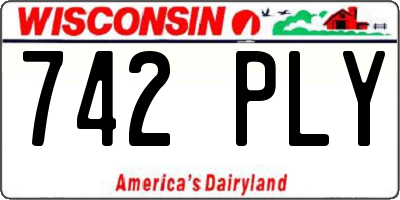 WI license plate 742PLY