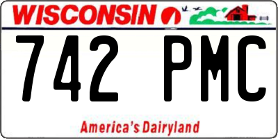 WI license plate 742PMC