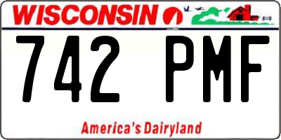 WI license plate 742PMF