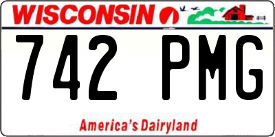 WI license plate 742PMG