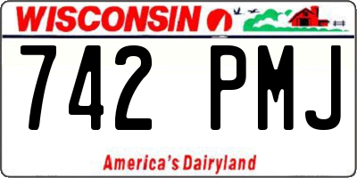 WI license plate 742PMJ
