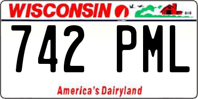 WI license plate 742PML