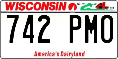 WI license plate 742PMO