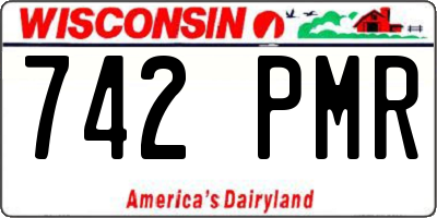 WI license plate 742PMR