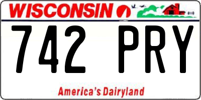 WI license plate 742PRY