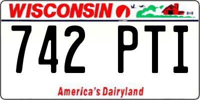 WI license plate 742PTI
