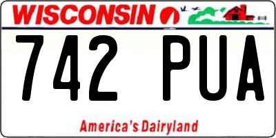 WI license plate 742PUA