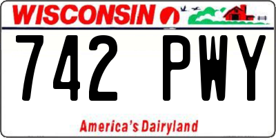 WI license plate 742PWY