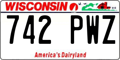 WI license plate 742PWZ