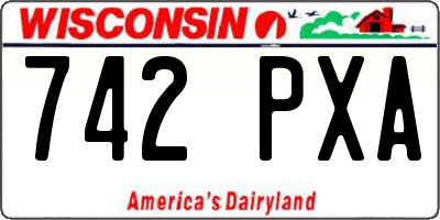WI license plate 742PXA