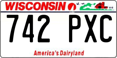 WI license plate 742PXC
