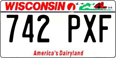 WI license plate 742PXF