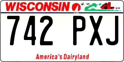 WI license plate 742PXJ