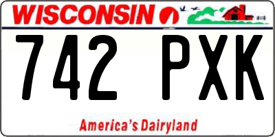 WI license plate 742PXK