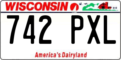 WI license plate 742PXL