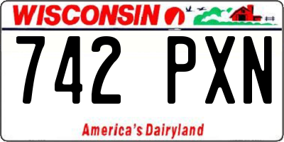 WI license plate 742PXN
